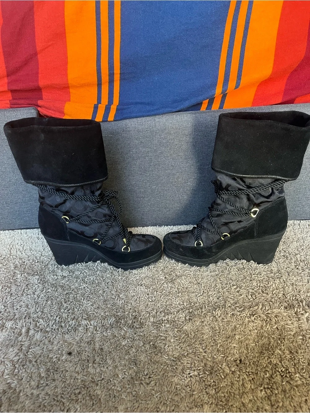 Coach wedge boots